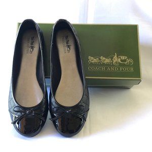 Coach and Four Camille Black Flat Ballet Slip-on